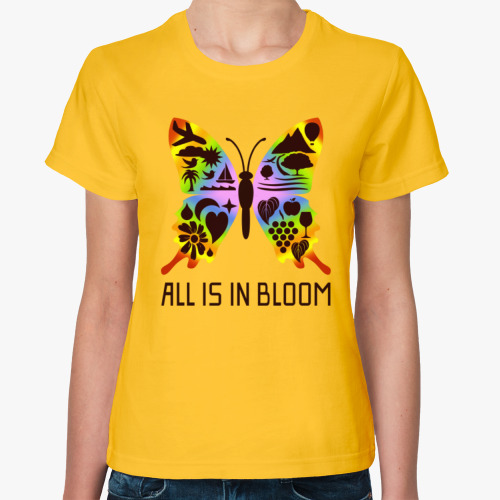 Женская футболка с принтом БАБОЧКА – BUTTERFLY