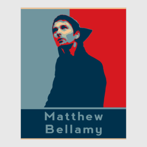 Постер с принтом Matthew bellamy (Muse)