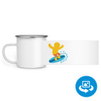 Кружка металлическая белая (круговая запечатка)