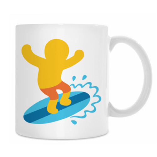 Кружка с принтом Серфер