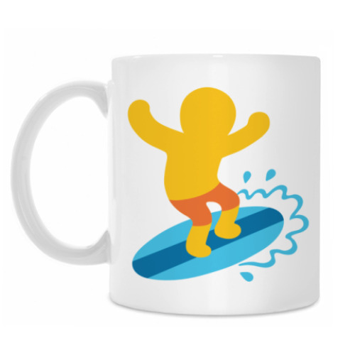 Кружка с принтом Серфер