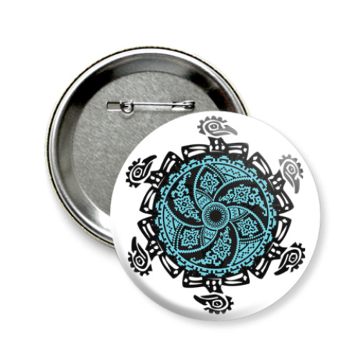 Значок 58мм с принтом Узор