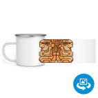 Кружка металлическая белая (круговая запечатка)