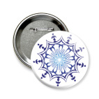 Значок 58 мм Снежинка