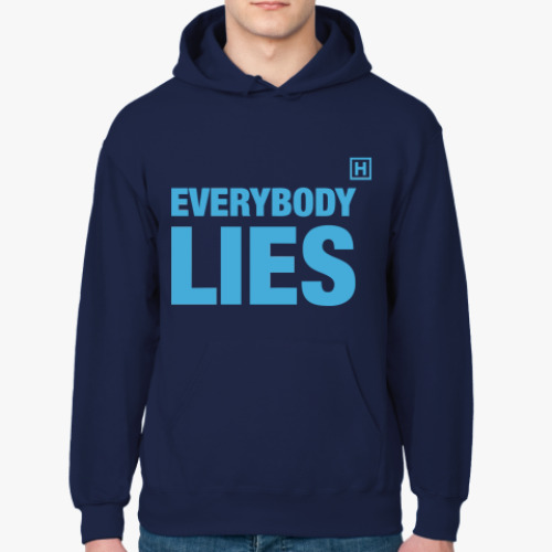 Толстовка худи с принтом EVERYBODY LIES