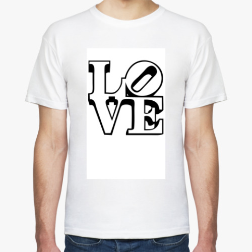 Футболка с принтом LOVE