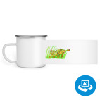 Кружка металлическая белая (круговая запечатка)