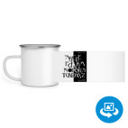 Кружка металлическая белая (круговая запечатка)