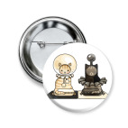 Шахматы. Чёрный и белый кот