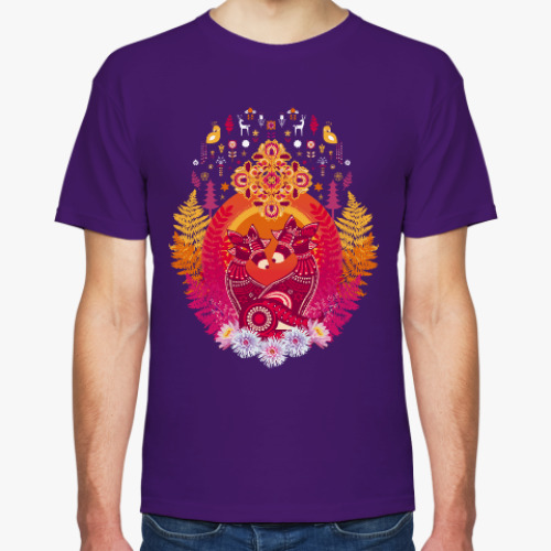 Футболка с принтом Kitsune Together Forever