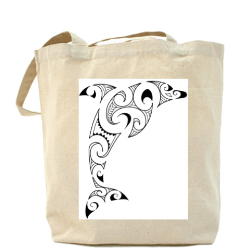 Сумка шоппер с принтом Дельфин