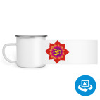 Кружка металлическая белая (круговая запечатка)