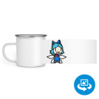 Кружка металлическая белая (круговая запечатка)