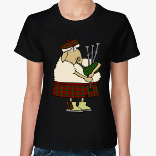 Женская футболка с принтом Волынщик