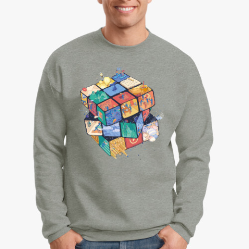 Свитшот с принтом Кубик Рубика | Rubiks Cube