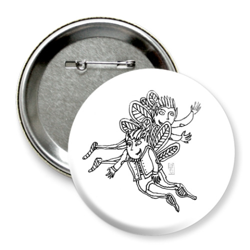 Значок 75мм с принтом мужефеи