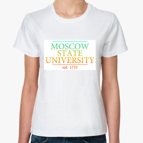 Классическая футболка с принтом  MSU Summer Edition