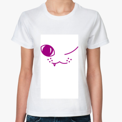 Классическая футболка с принтом Hey, Kittie!