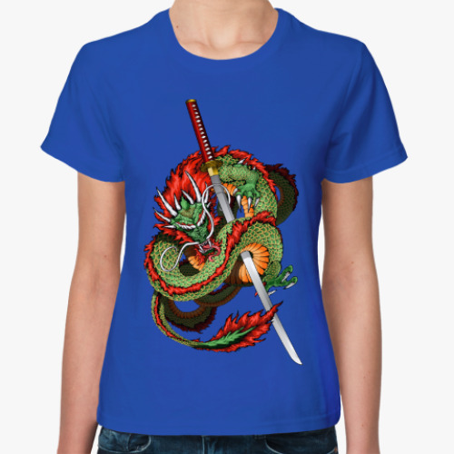 Женская футболка с принтом Дракон
