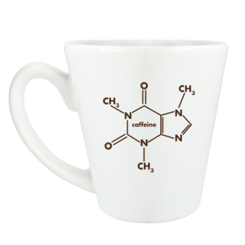 Чашка Латте с принтом Кофеин