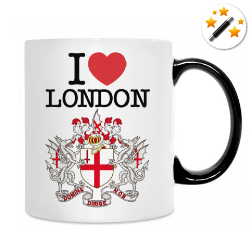 Кружка-хамелеон с принтом Герб Лондона