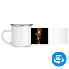 Кружка металлическая белая (круговая запечатка)