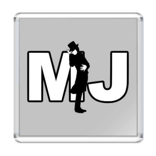 Магнит с принтом  'Letters&Man'