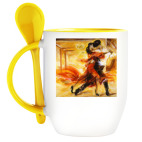 Кружка с ложкой Танго