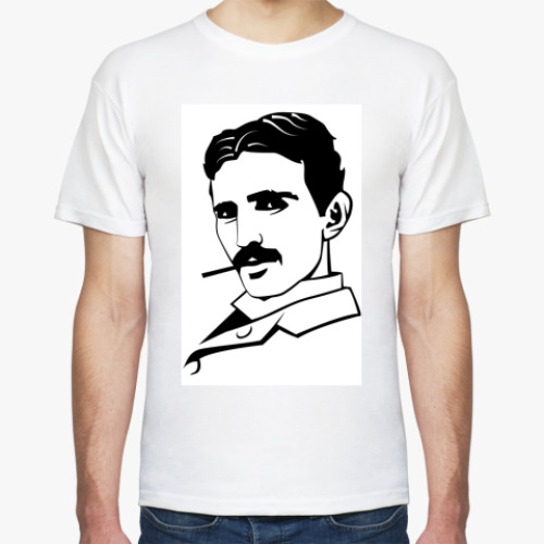 Футболка с принтом Nikola Tesla