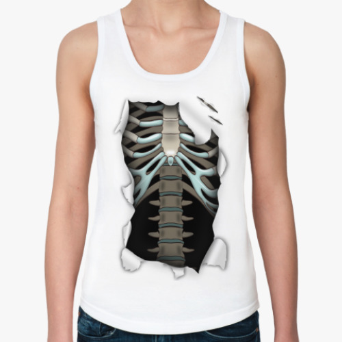 Женская майка с принтом 'Скелет'