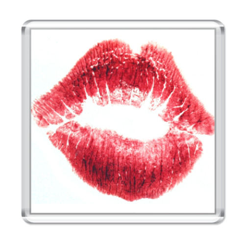 Магнит с принтом kiss