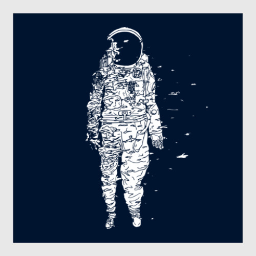 Постер с принтом Космонавт