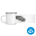 Кружка металлическая белая (круговая запечатка)