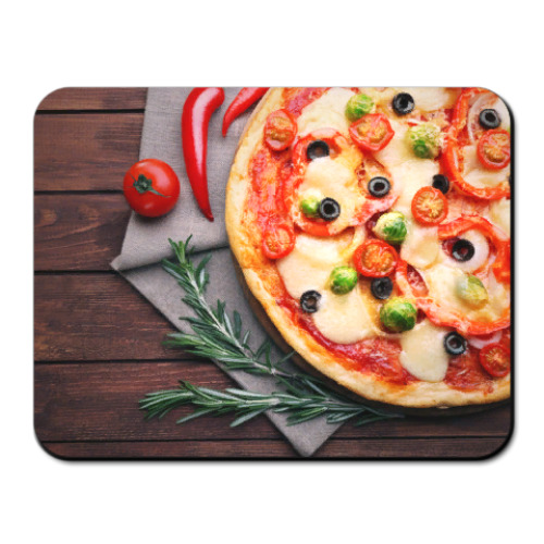 Коврик для мыши с принтом "Пицца"