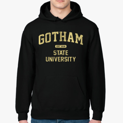 Толстовка худи с принтом Gotham University