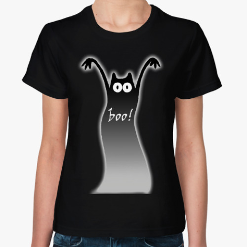Женская футболка с принтом Привидение