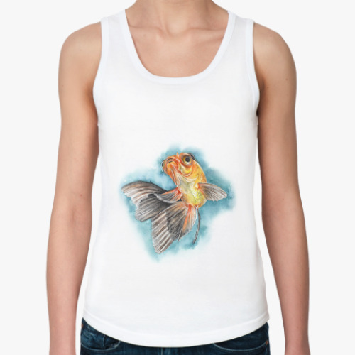 Женская майка с принтом Золотая рыбка