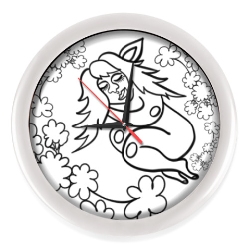 Настенные часы с принтом Дремлющая троллита