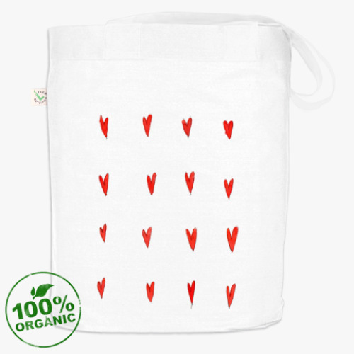 Сумка шоппер с принтом Shape of my heart