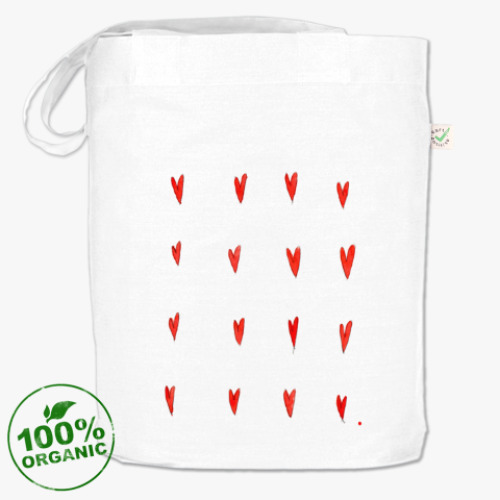 Сумка шоппер с принтом Shape of my heart