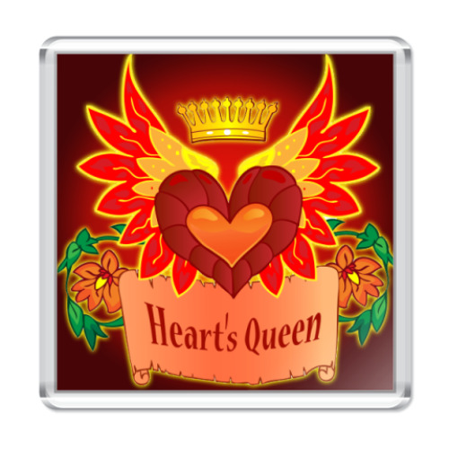 Магнит с принтом Королева сердец