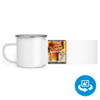 Кружка металлическая белая (круговая запечатка)