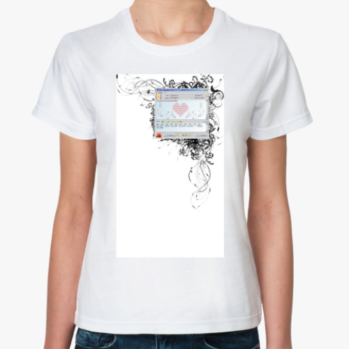 Классическая футболка с принтом ICQ