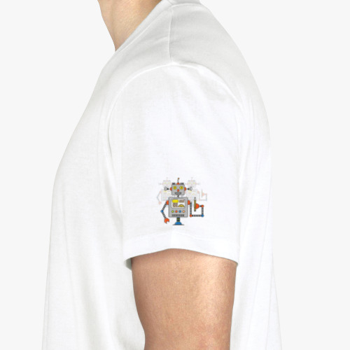 Детская футболка с принтом Робот узор