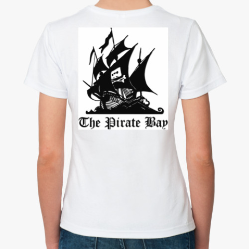Классическая футболка с принтом  Pirate Bay