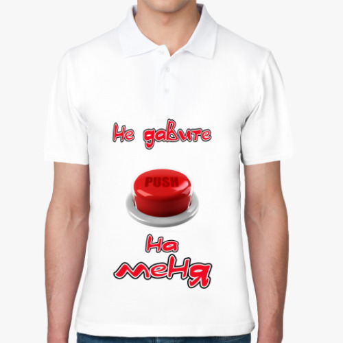 Рубашка поло с принтом кнопка push