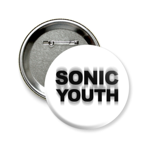 Значок 58мм с принтом Sonic Youth