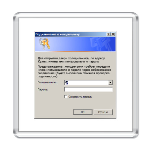 Магнит с принтом  «Логин/Пароль»