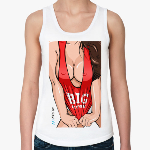 Женская майка с принтом большие красивые глаза!