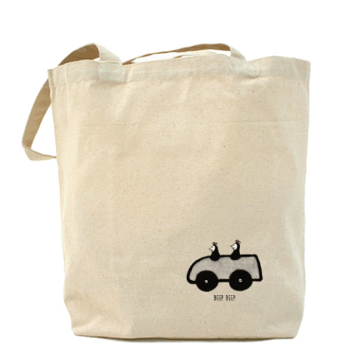 Сумка шоппер с принтом Машинка